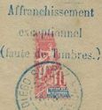 Overprint « affranchissement exceptionnel »